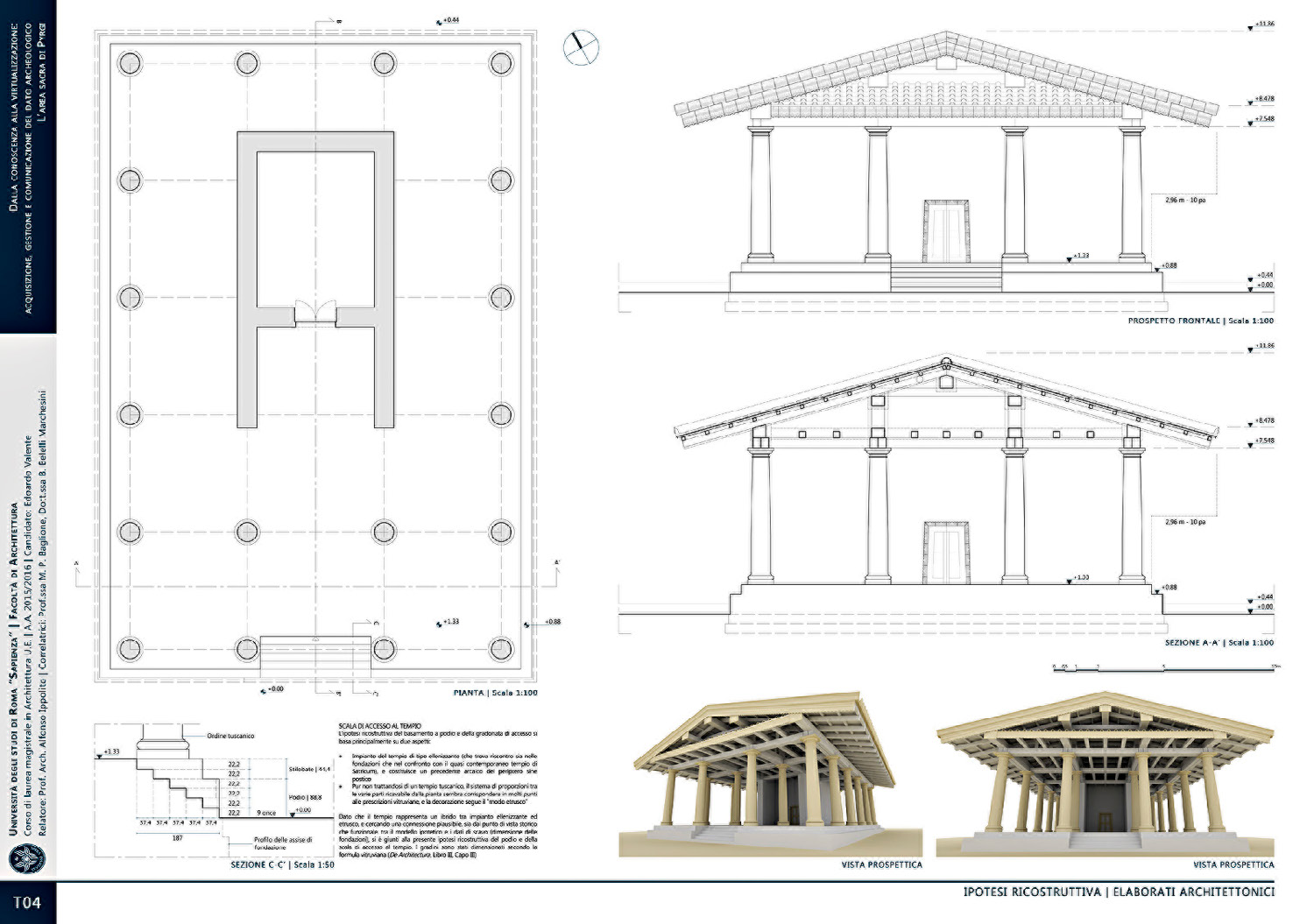 Fig. 3 – 3D reconstruction of Temple B. Graphics: E. Valente, Sapienza University of Rome.