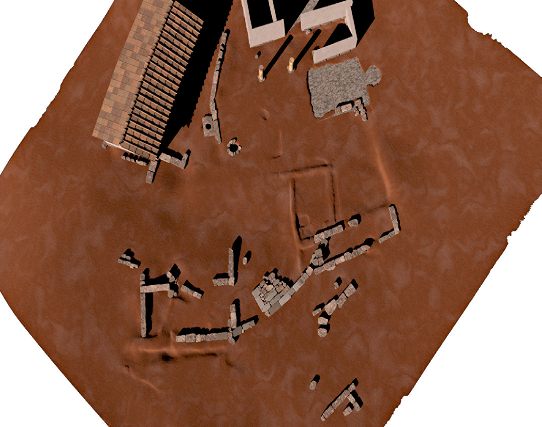 Fig. 2 – Bird-eye view of the Zone B complex in 3D. Author: M.H. Sepers, 4D Researchlab.