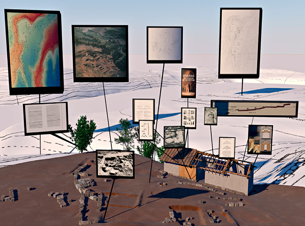 Fig. 3 – 3D Model of House B in Zone B with annotation system. Author: M.H. Sepers, 4D Researchlab.