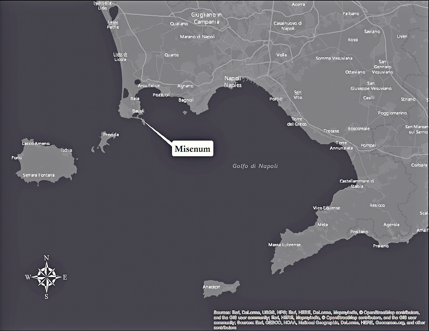 Fig. 1 – The area of the Gulf of Naples.