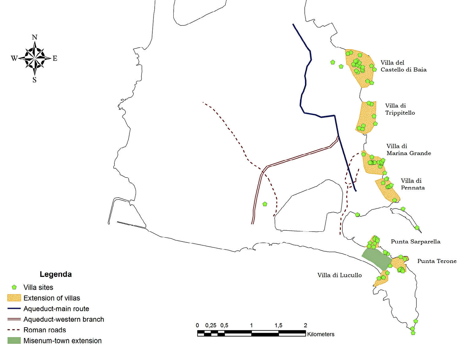 Fig. 3 – Landscape reconstruction after GIS analysis.