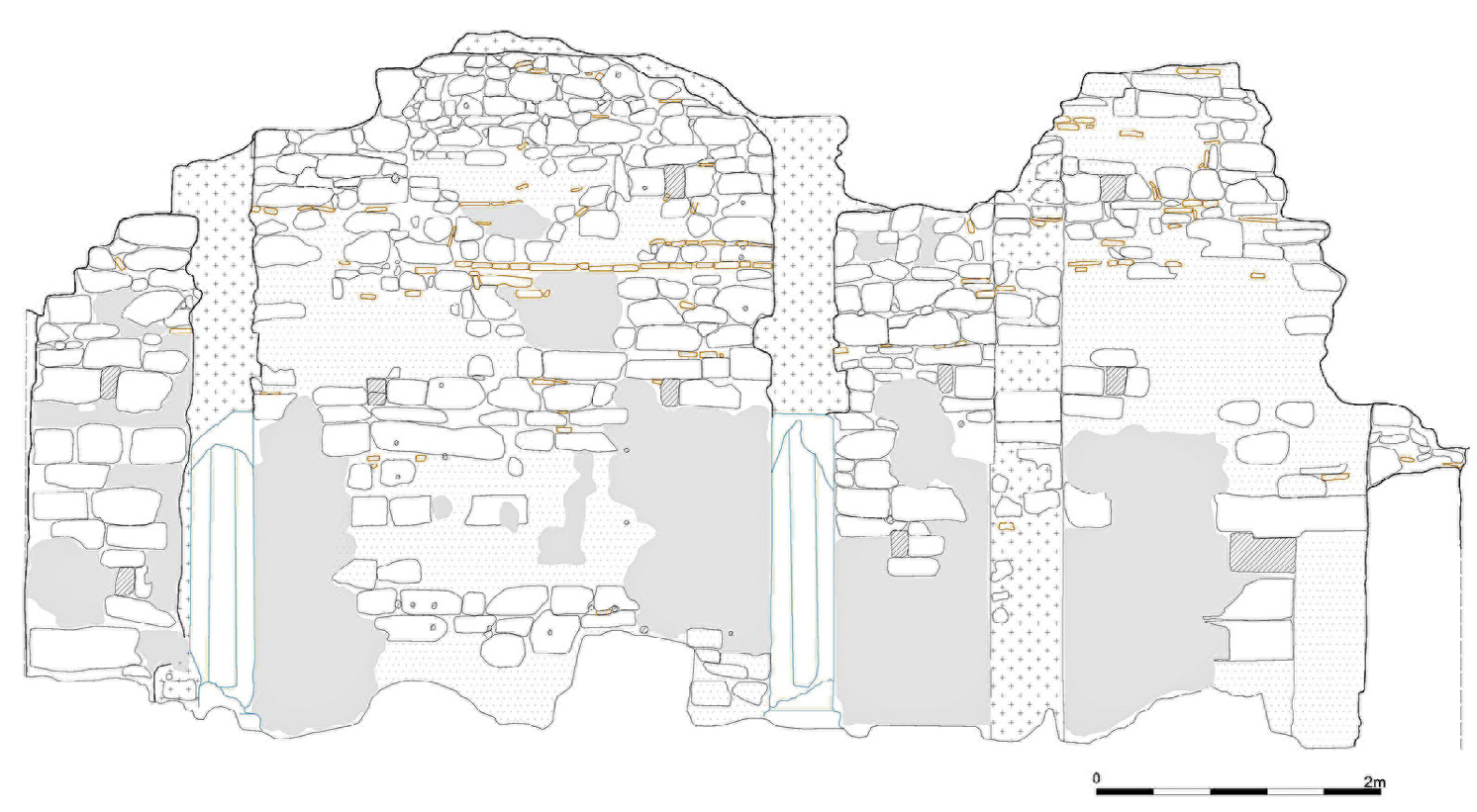 Fig. 3 – Northern chapel wall, Bishop Episcopal Palace, Side, Turkey.