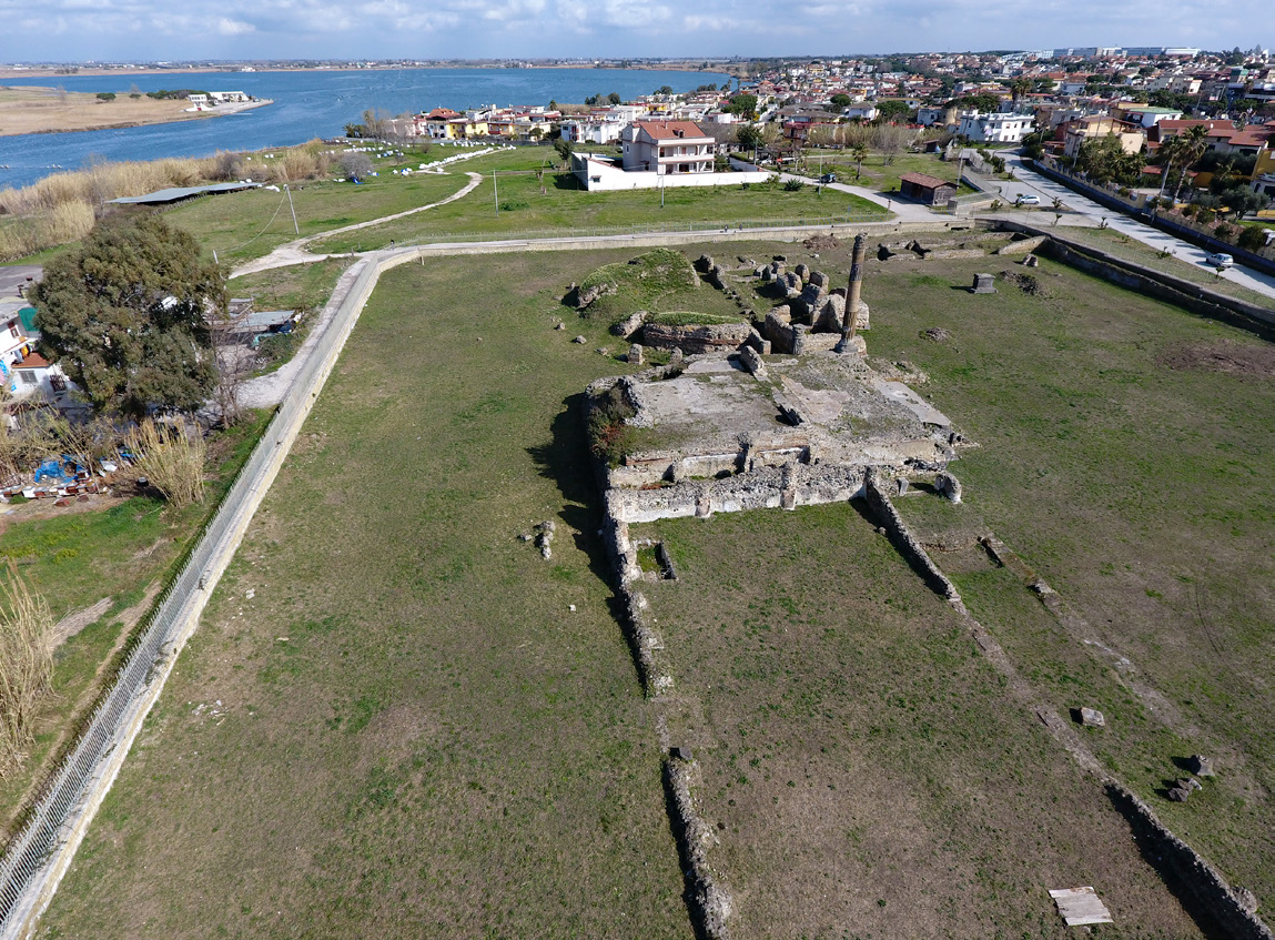 Fig. 1 – Archaeological site of Liternum, aerial view.