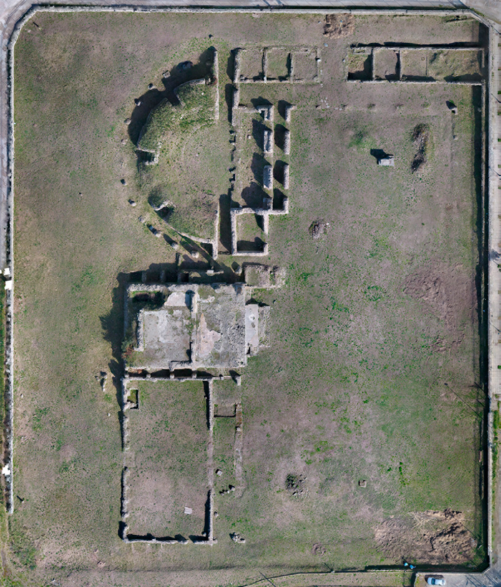 Fig. 2 – Archaeological site of Liternum, orthophoto: photogrammetric survey.