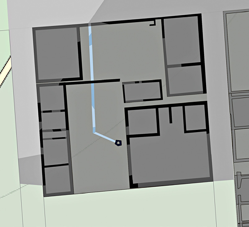 Fig. 2 – Schematic render of structures of Marzabotto’s House 1, Regio IV, insula 2 (after Govi 2010).