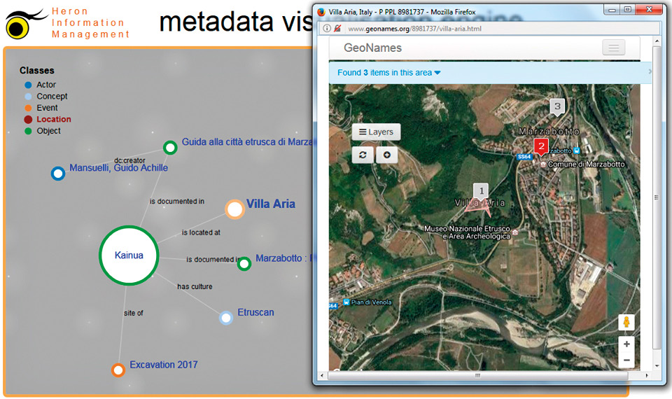 Fig. 1 – Heron VE collections called “locations”, which can be expanded.