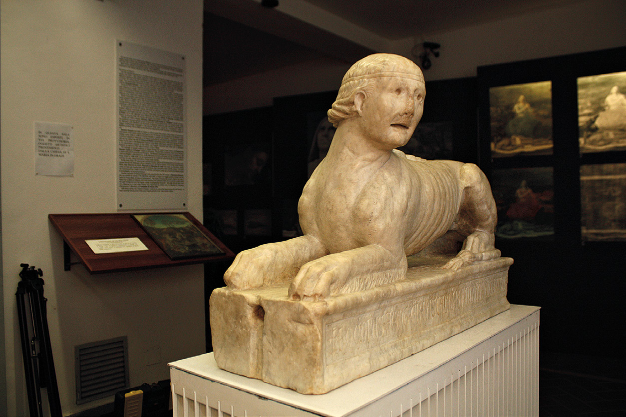 Fig. 1 – Pasquale Romanus Sphinx exhibited in the Museo Civico of Viterbo.