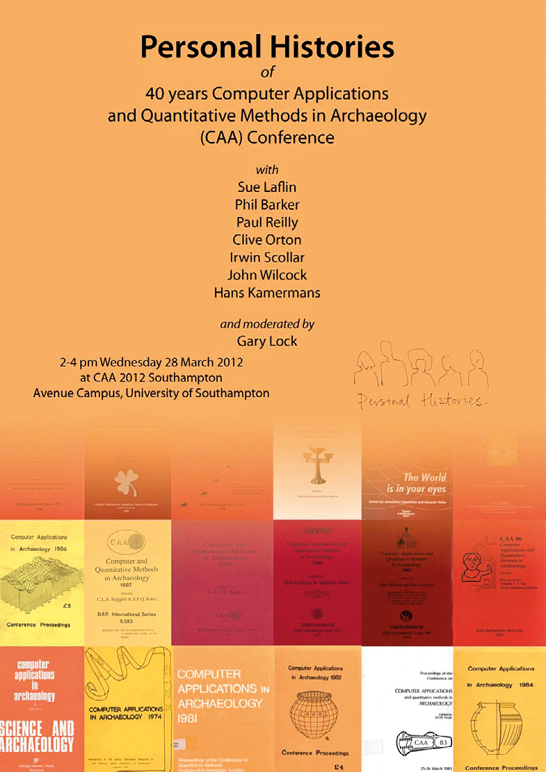 Fig. 3 – Locandina della Personal Histories of CAA session, tenuta nel 2012 per celebrare il quarantesimo anniversario delle CAA Conferences.