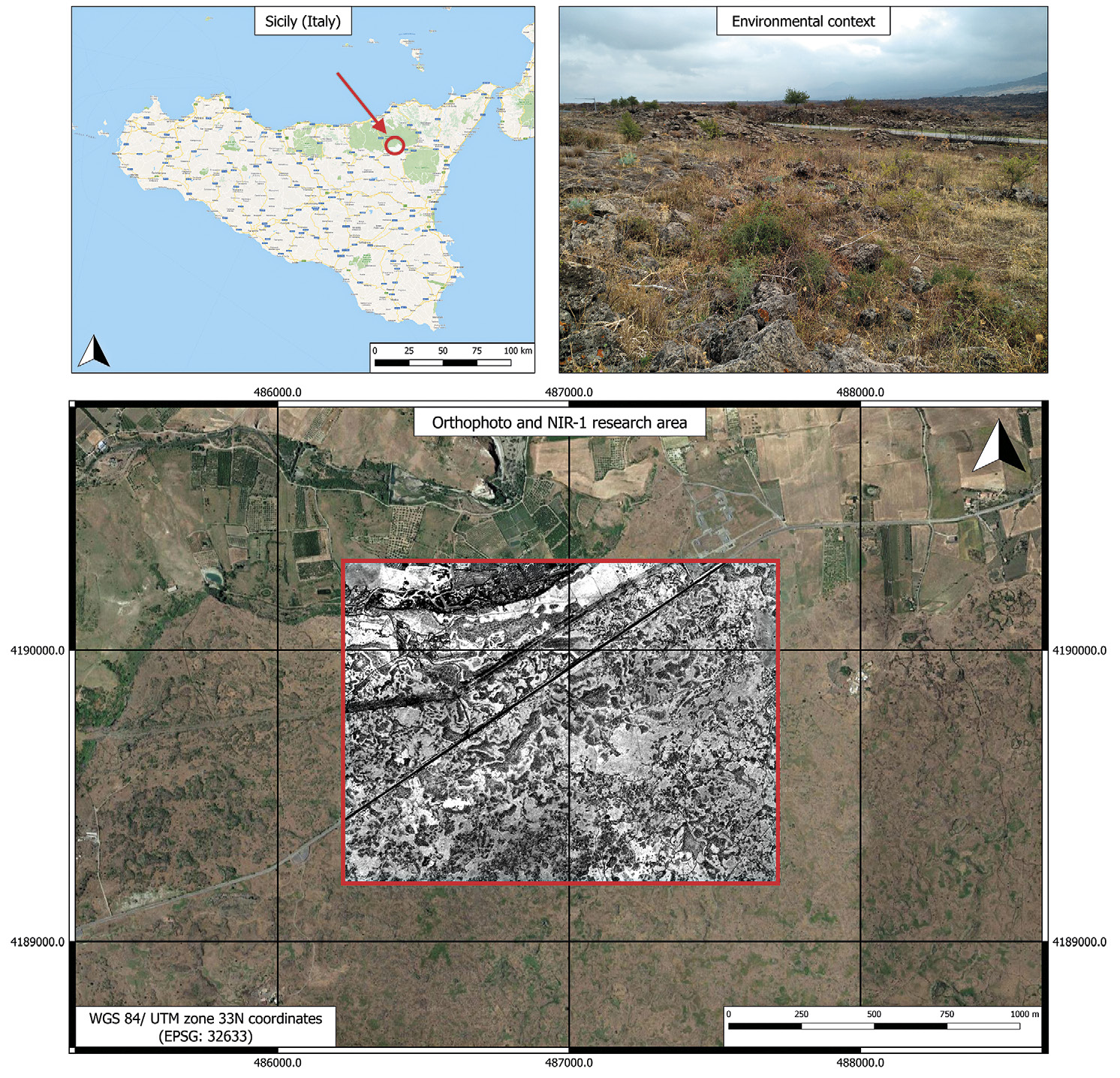 Fig. 1 – Location map of the study area: Sicily, Etna Western flank (photo by authors).