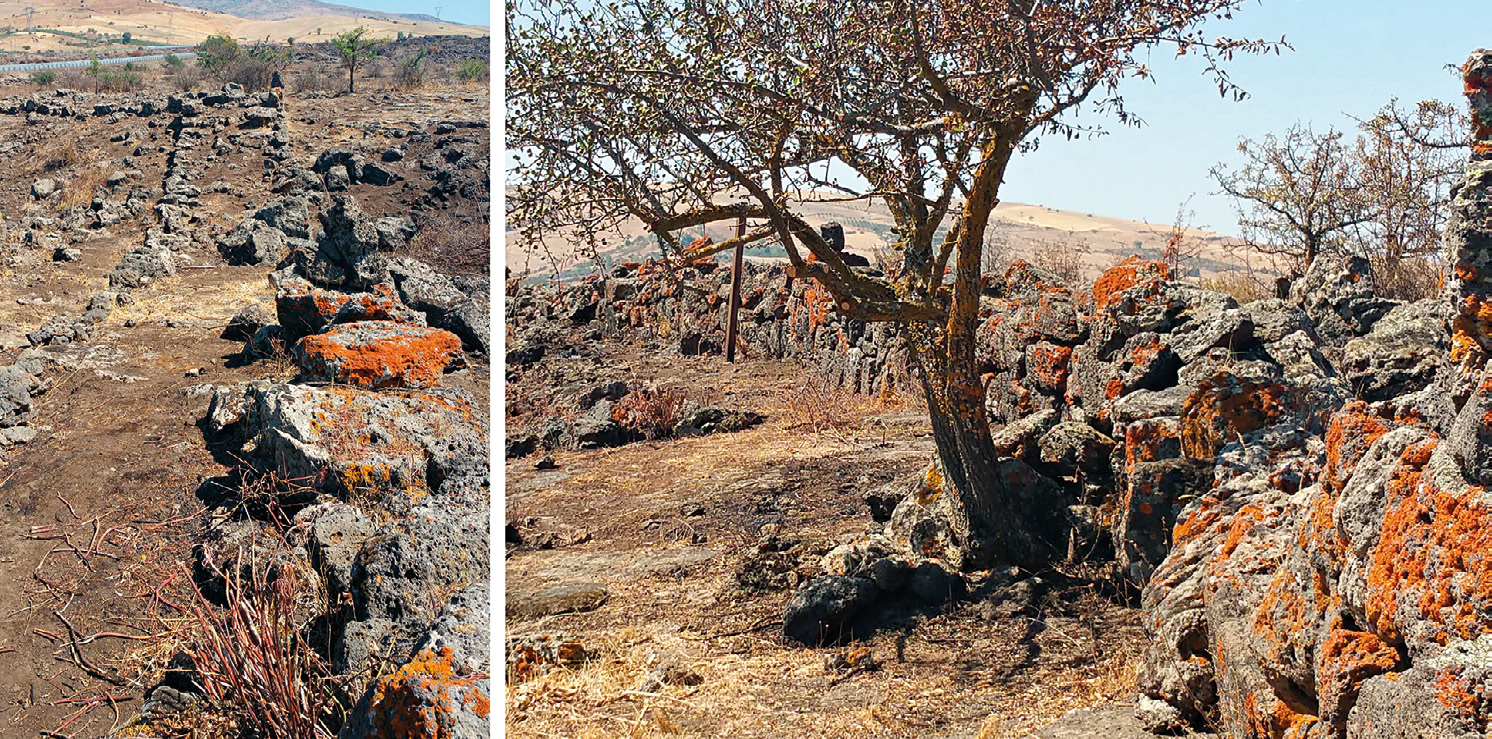 Fig. 8 – Wall structure (survey of 31-Aug-2017) visible after a terrible fire (photo by the authors).