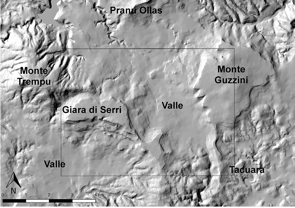 Fig. 2 – Carta delle forme del rilievo dell’area oggetto di studio (elab. M. Cabras, F. Porcedda).