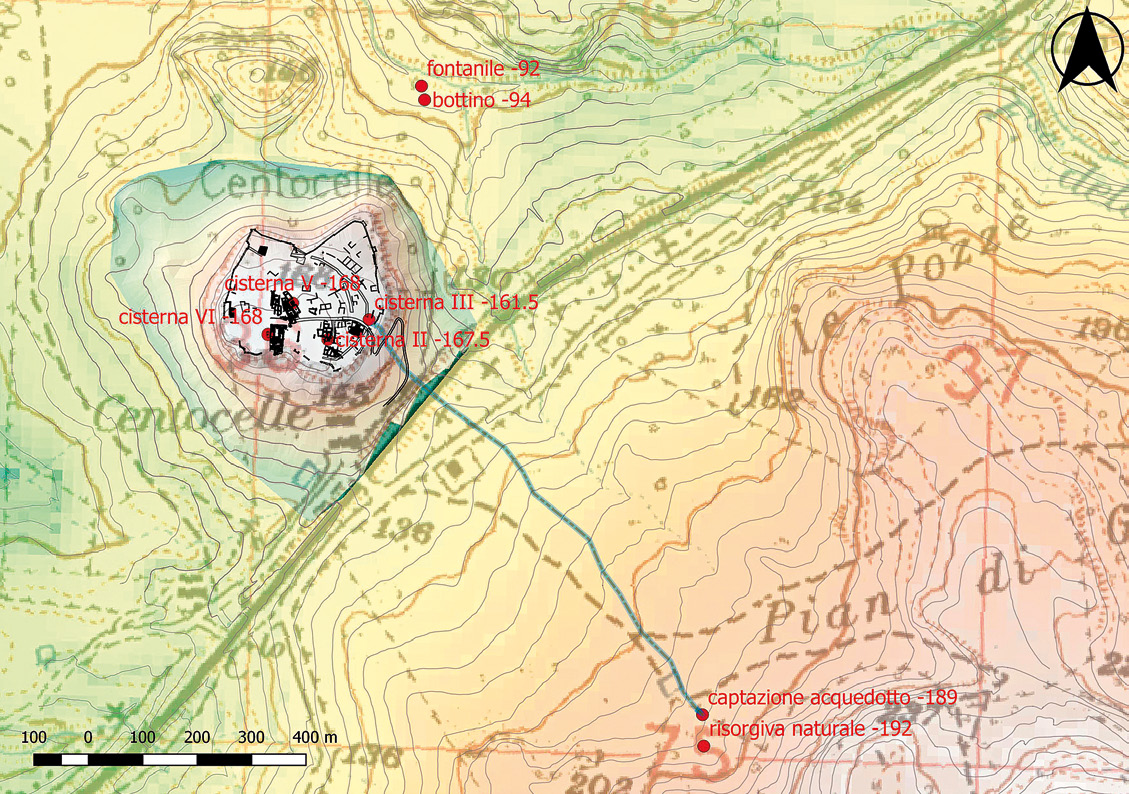 Fig. 1 – Le evidenze legate all’acqua nel territorio di Leopoli-Cencelle.