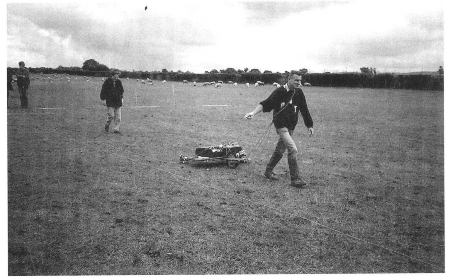 Fig. 2 – Extent ofmagnetometer survey by the end of 1995.