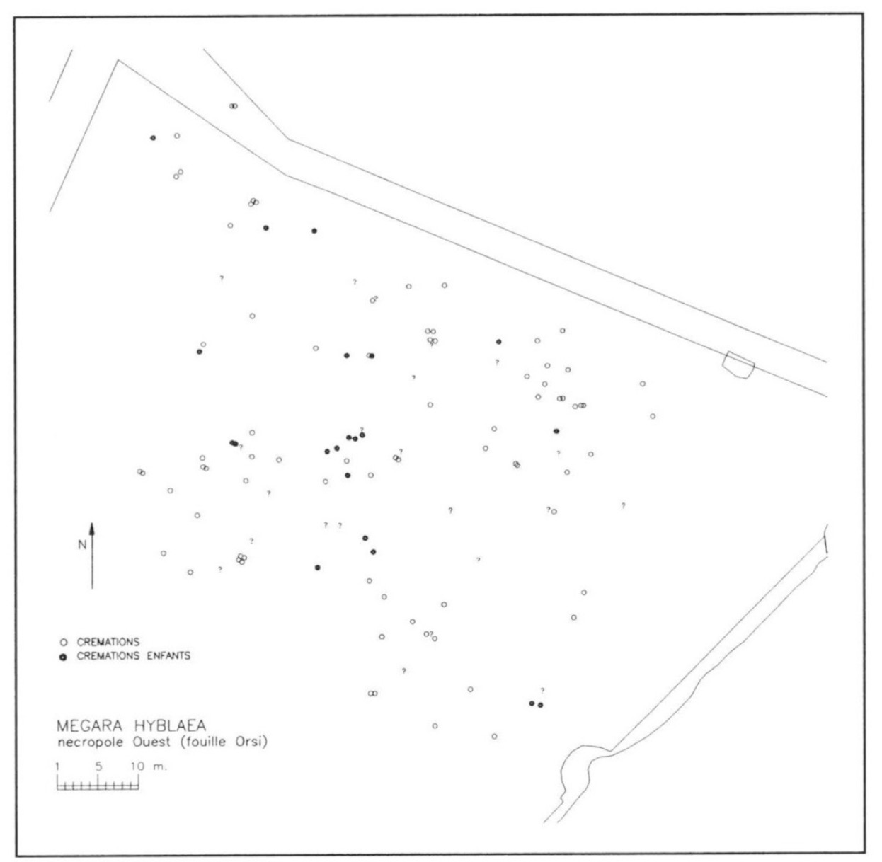 Fig. 4 – Distribution des enfants Orsi dans les tombes à crémation.