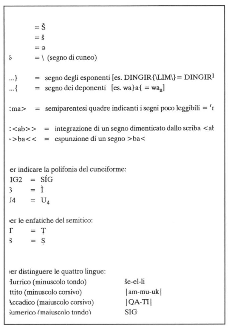 Fig. 1 – Codice per l’input dei testi.