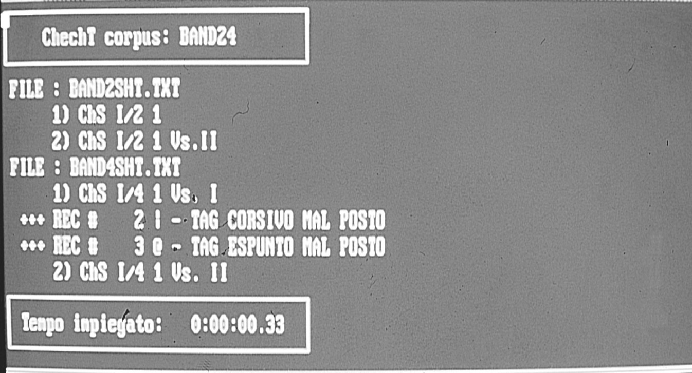 Fig. 6 – Programma GHISA: esempio di controllo dell’input dei testi.