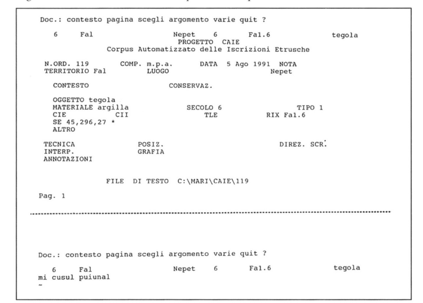 Fig. 7 – Visualizzazione del documento n. 6.