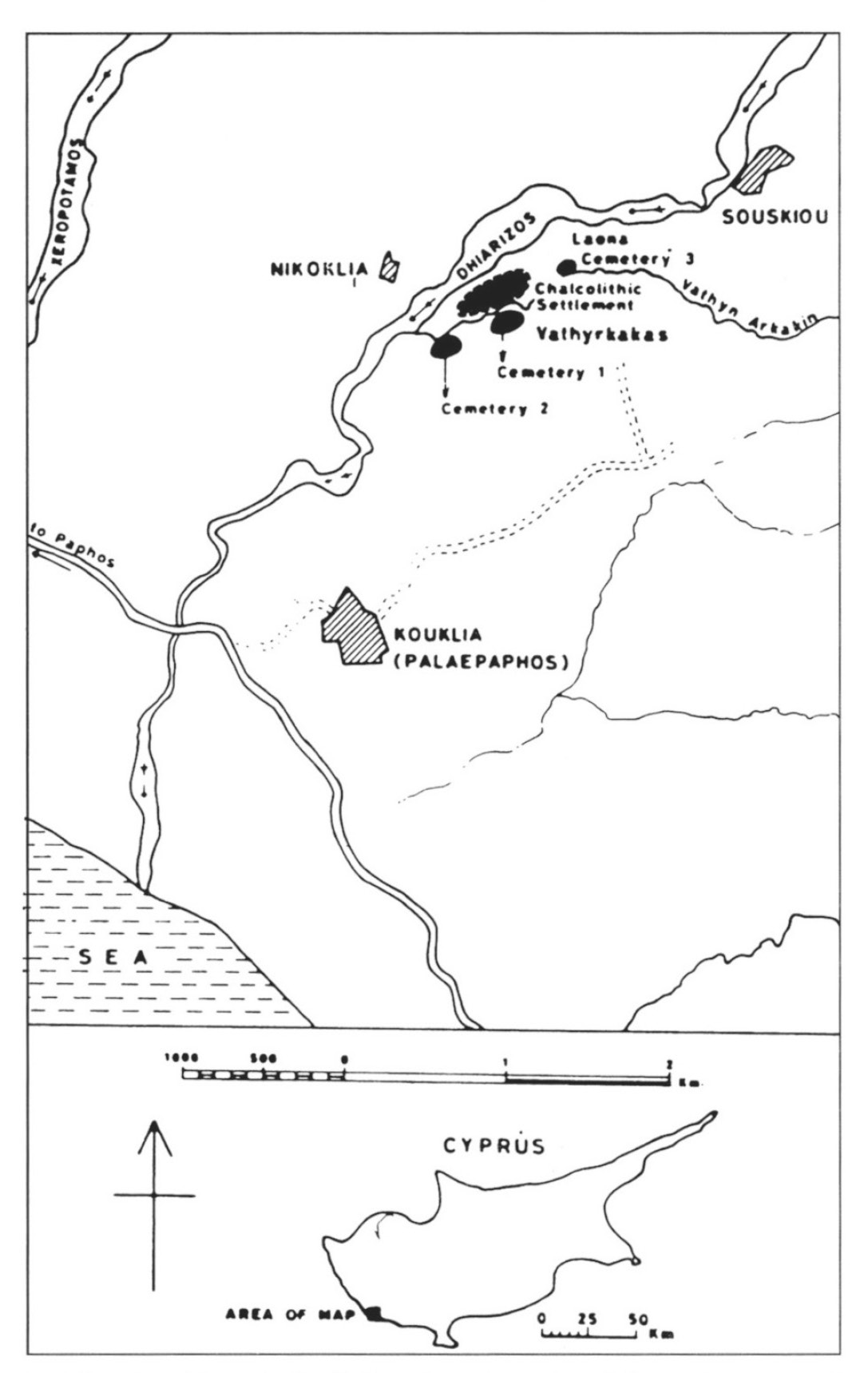 Fig. 1– The Souskiou-Vathyrkakas Area (reprinted from ChriStou1989).