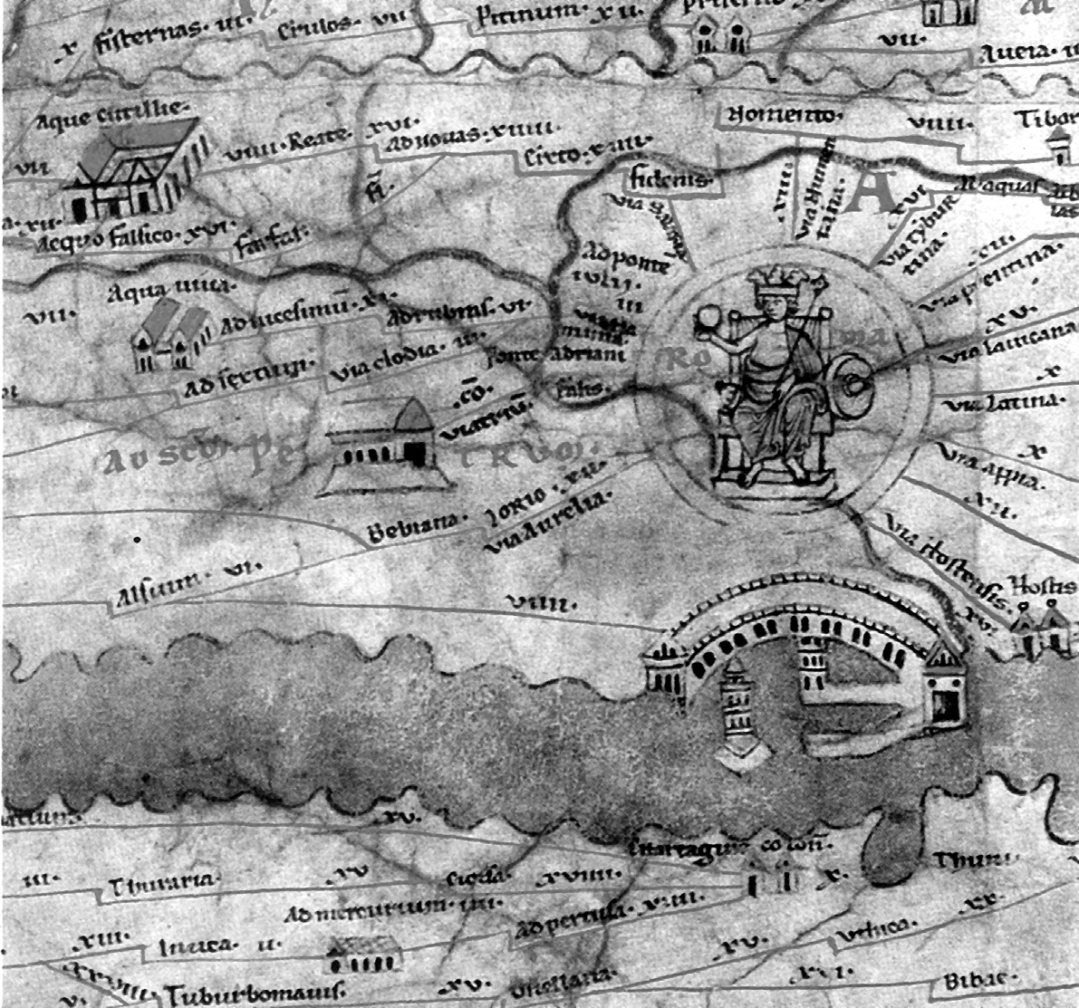 Fig. 1 – The Sabine settlement of Eretum in the Tabula Peutingeriana.