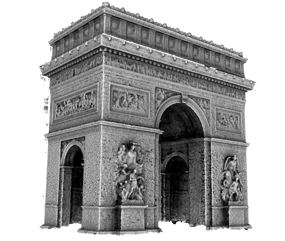 Fig. 6 – A 3D model reconstructed from just a sequence of approximatively one hundred high resolution photos. The reconstruction was performed using the tools developed within the EU IST NoE “Epoch”.