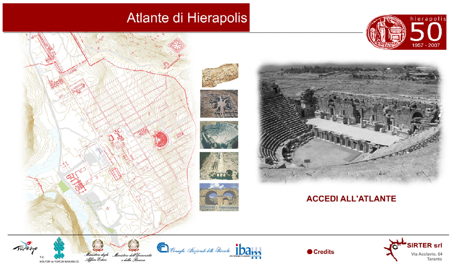 Fig. 1 – La pagina di accesso dell’Atlante di Hierapolis on-line.