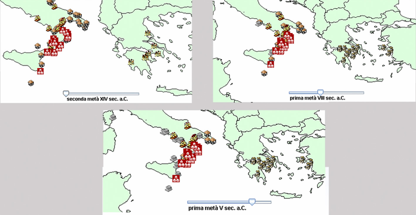 Fig. 3 – Visualizzazione cronologica dinamica dei siti.