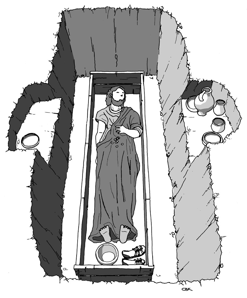 Fig. 8 – Restitution de la tombe 728 de la nécropole de Saint-Bartélémy.