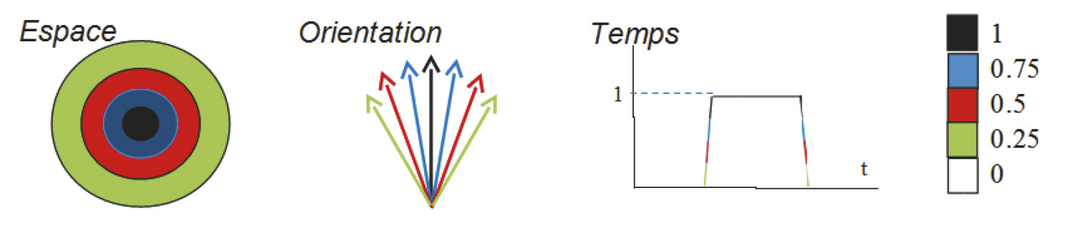 Fig. 1 – Exemples de modélisation par des objets flous.