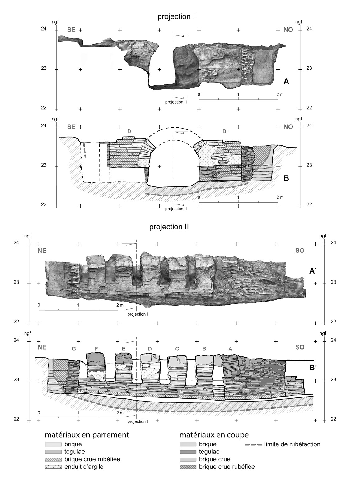 Fig. 3 – Vue du four de tuilier de Mours en cour de fouille.