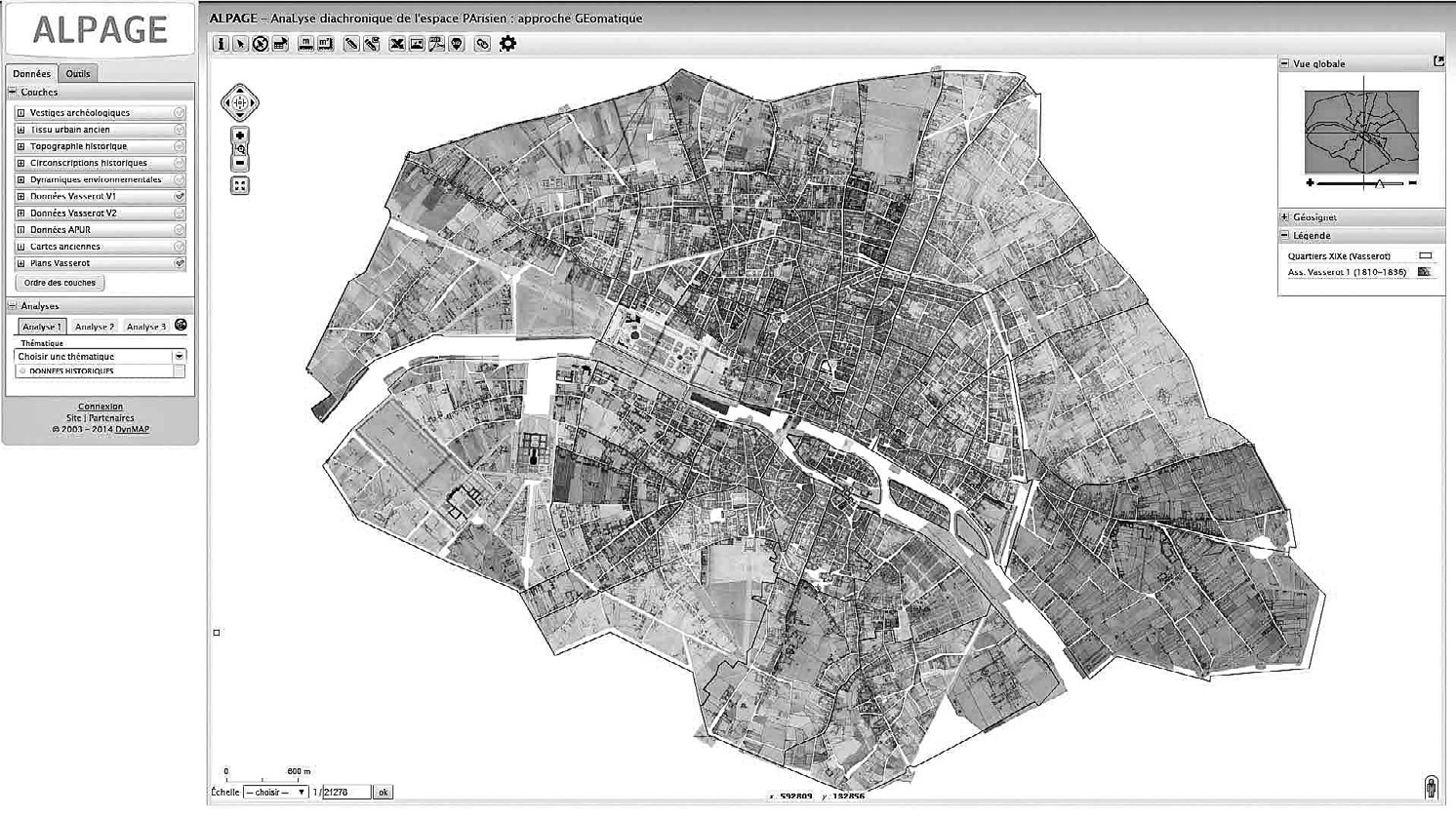 Fig. 2 – La plateforme de webmapping d’ALPAGE.