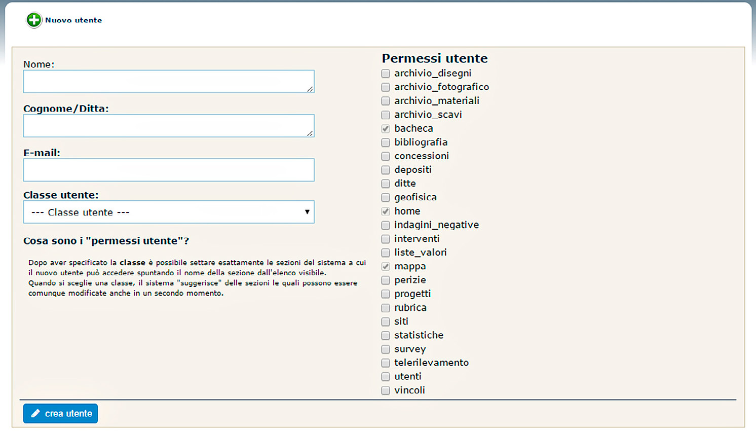 Fig. 1 – Nuovo form per la registrazione e la profilazione degli utenti.