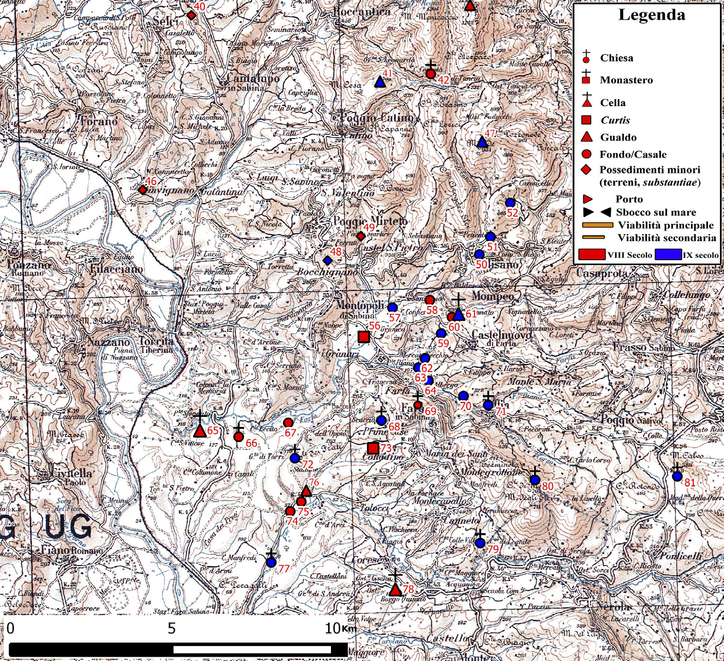 Fig. 3 – Esempio di tavola di sintesi, su base IGM 1:100.000.