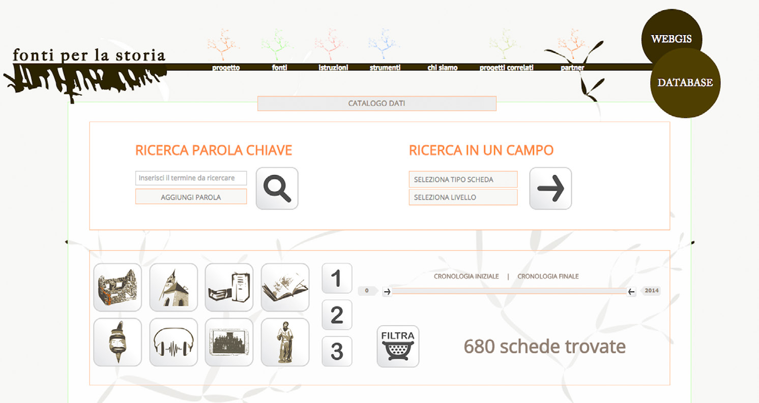 Fig. 2 – L’interfaccia di ricerca standard (http://www.lefontiperlastoria.it/ricerche.php/).