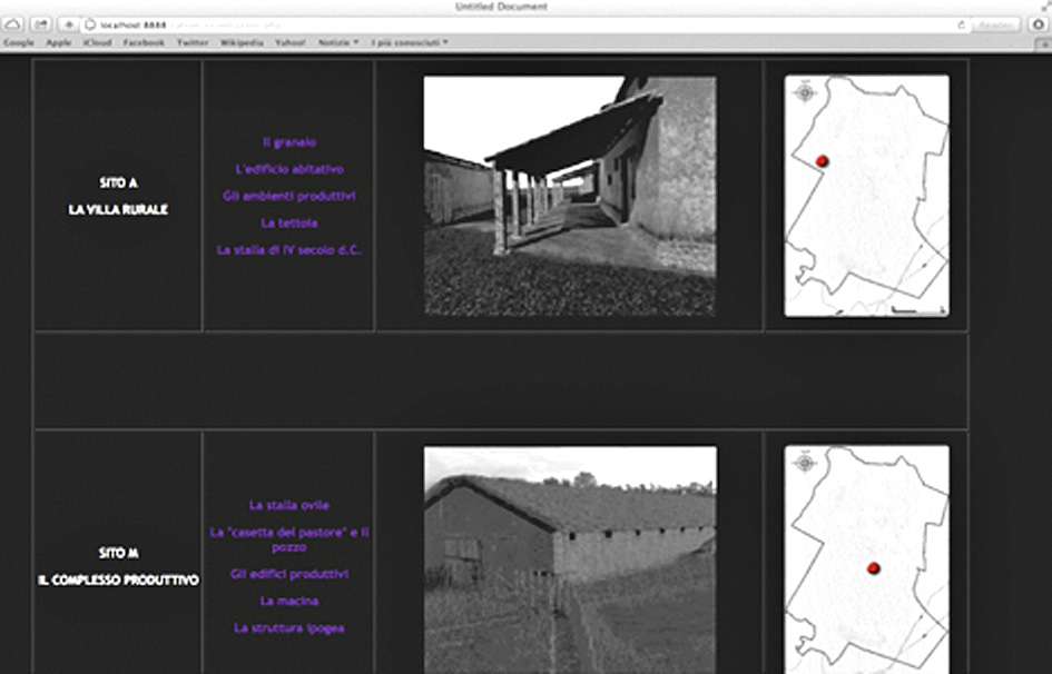 Fig. 4 – Sezione del sito dedicata alle ricostruzioni tridimensionali.