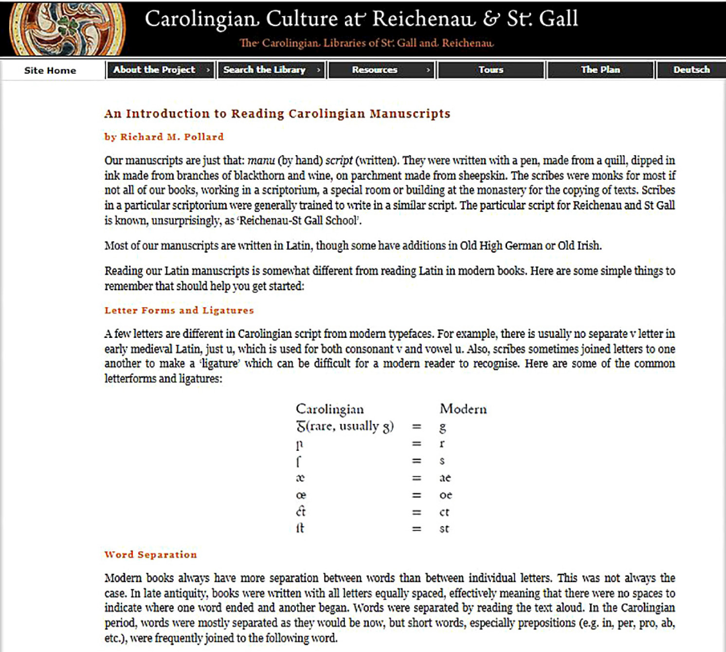 Fig. 6 – Introduction to Carolingian manuscripts.