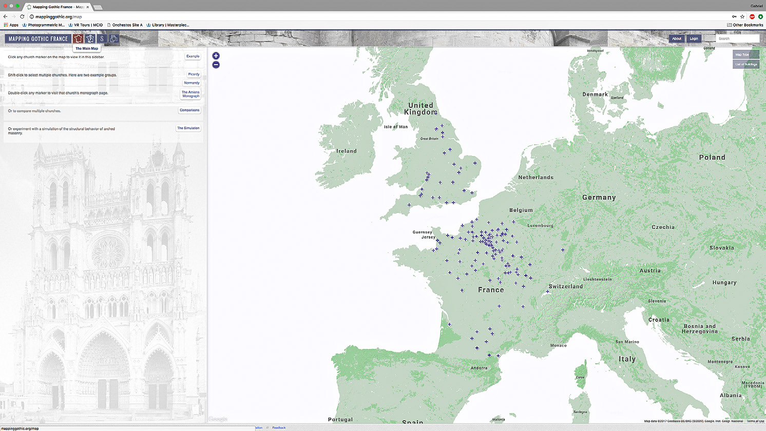 Fig. 1 – Mapping Gothic, front page.