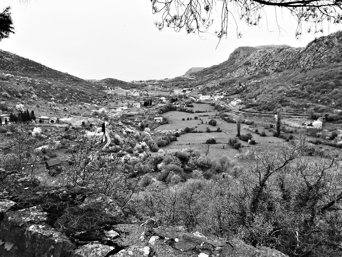 Fig. 6 – The view from the Medun gradina towards the Zeta plain (photograph by the author).