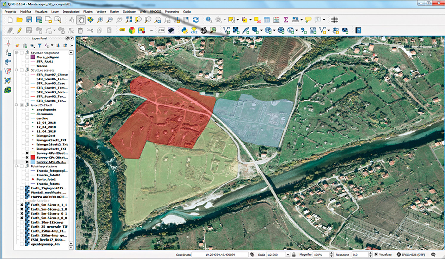 Fig. 1 – GIS elaboration, with the extension of the surveyed area.