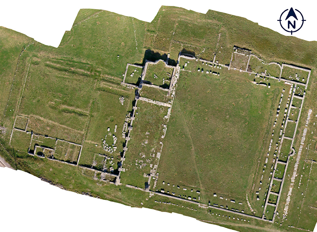 Fig. 10 – Doclea, forum orthophoto by drone (2017, A. D’Eredità).