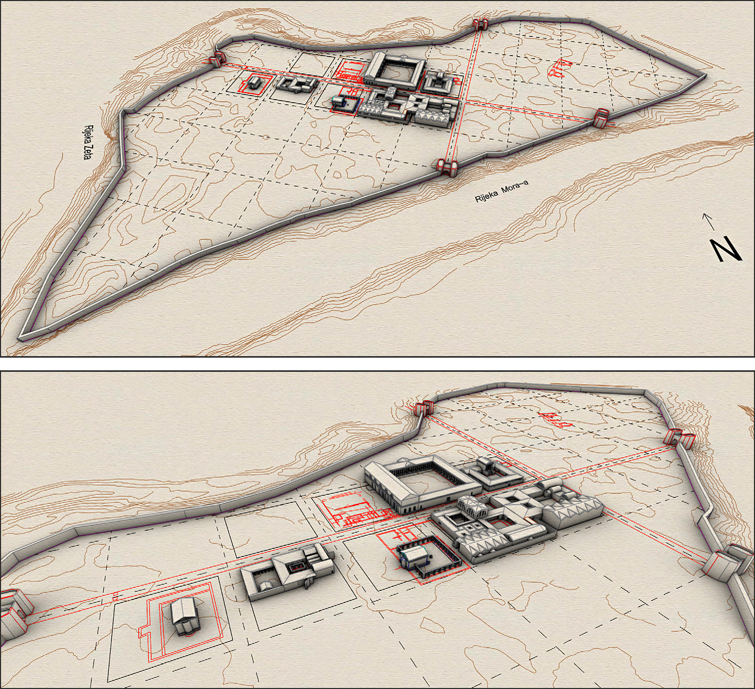 Fig. 13 – Doclea, visual reconstruction of the city: work in progress (A. D’Eredità).