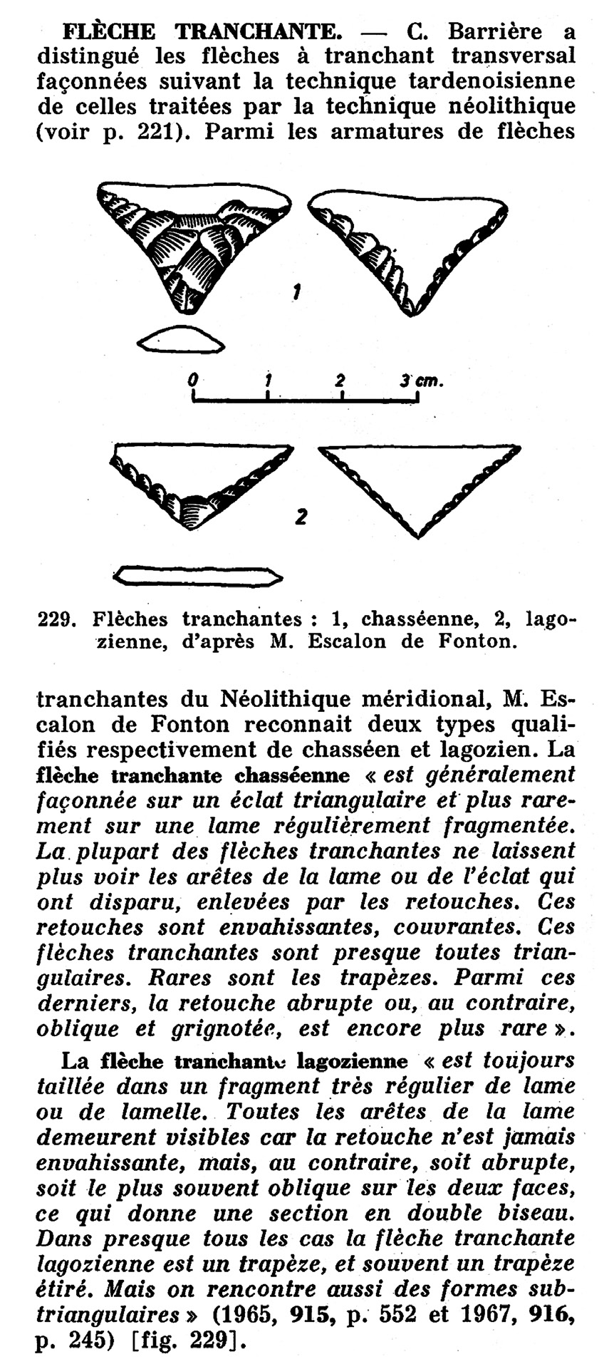 Fig. 5 – M. Brézillon, La Dénomination des objets de pierre taillée: matériaux pour un vocabulaire des préhistoriens de langue française, «Gallia préhistoire Supplément», 4, 1977, 415.