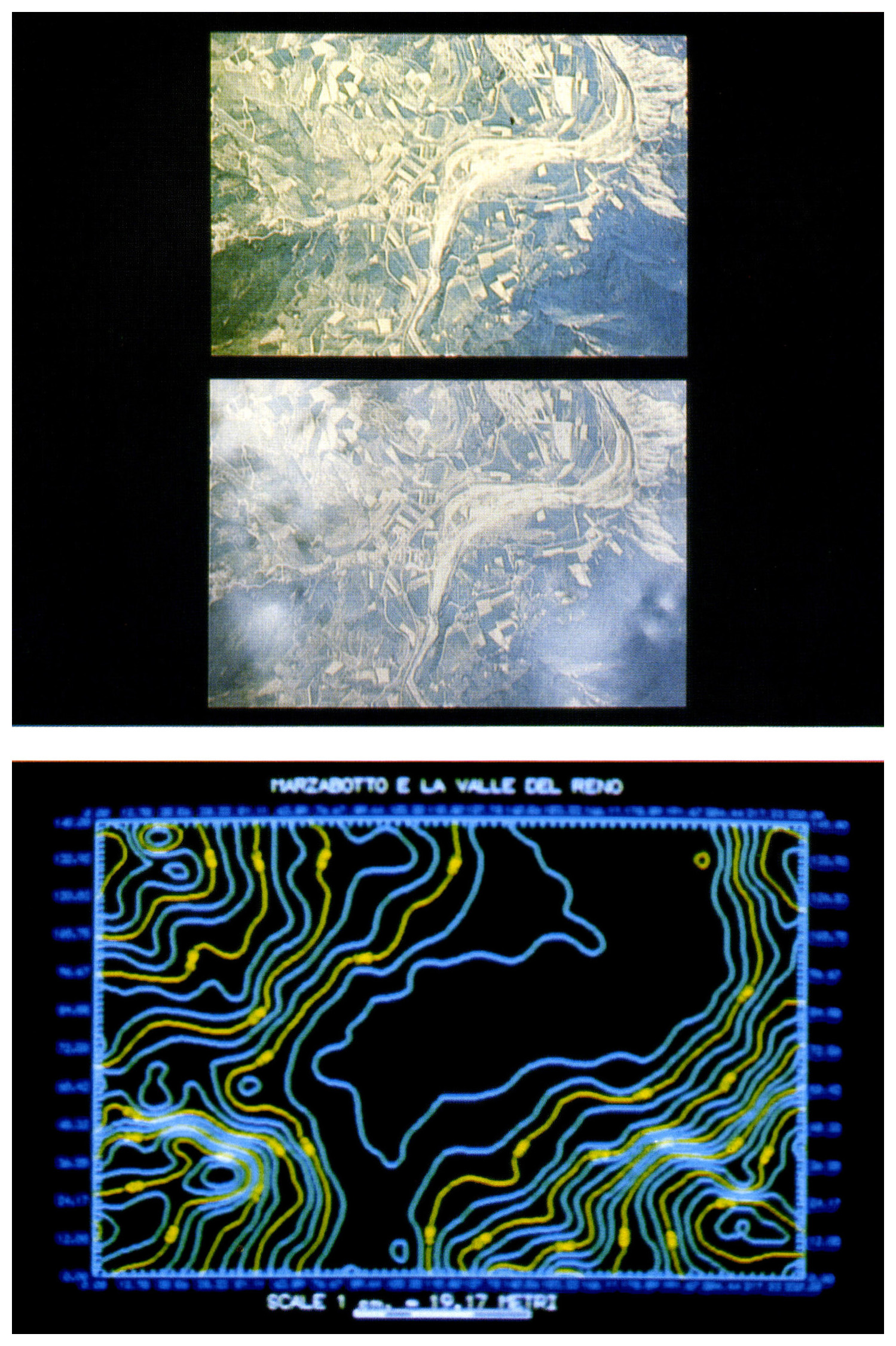 Tav. III - a: Sincronizzazione e overlay fra il DTM e l’aerofotogramma.