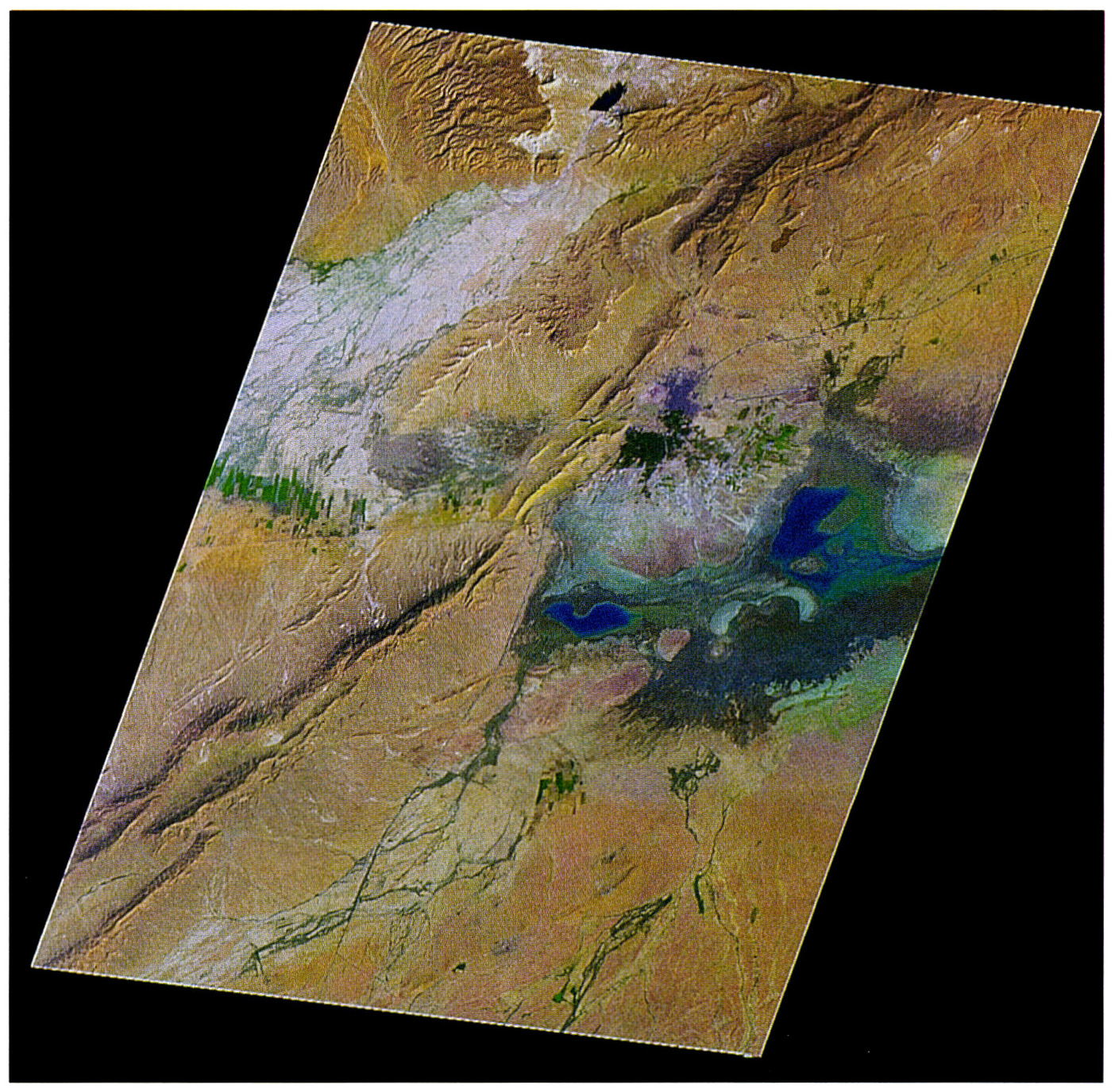 Tav. I - Immagine Landsat 5 TM, 04.04.1994. Area di Palmyra, Siria.